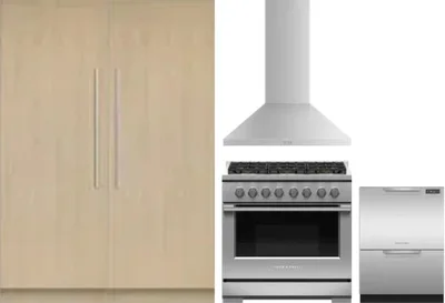 5 Piece Package Includes Refrigerator, Freezer, Range, Hood And Dishwasher